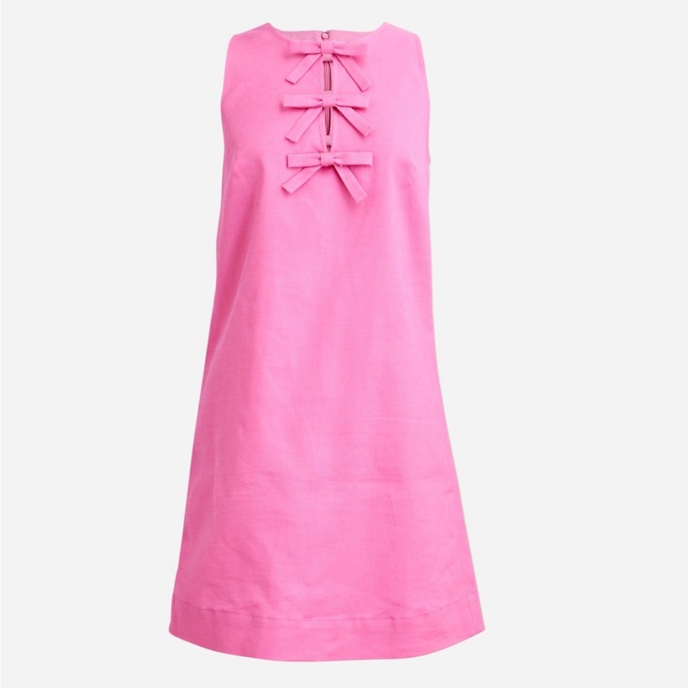 NWT pink jcrew bow dress